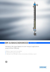 KROHNE BM 26 ADVANCED Notice Technique
