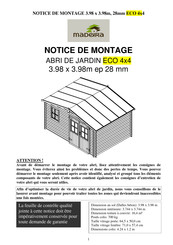 Madeira MEAUDRE 13x28 Notice De Montage