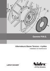 Leroy Somer Nidec PMG Serie Installation Et Maintenance