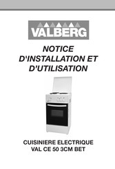 VALBERG VAL CE 50 3CM BET Notice D'installation Et D'utilisation