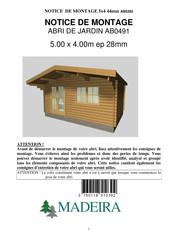 Madeira AB0392 Notice De Montage