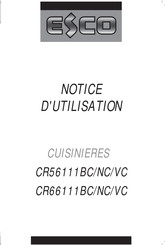 Esco CR66111NC Notice D'utilisation