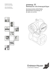 Endress+Hauser promag 33 Instructions De Montage Et De Mise En Service