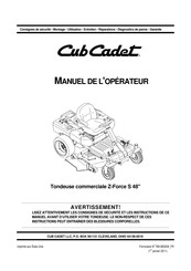 Cub Cadet Z-Force S Manuel De L'opérateur