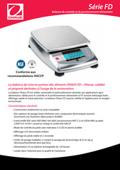 Ohaus FD Serie Mode D'emploi