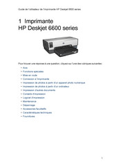 HP Deskjet 6600 Série Guide De L'utilisateur