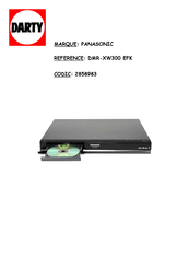 Panasonic DMR-XW300 Mode D'emploi
