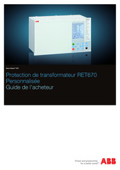 ABB Relion RET370 Guide De L'acheteur