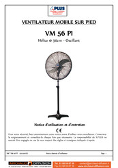 S. Plus VM 56PI Notice D'utilisation Et D'entretien