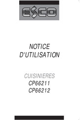 Esco CP66212 Notice D'utilisation