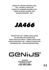 Genius JA466 Instructions Pour L'emploi