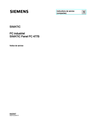 Siemens SIMATIC Panel PC 477B Notice De Service