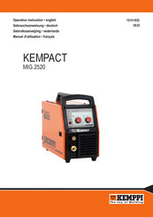 Kemppi KEMPACT MIG 2520 Manuel D'utilisation