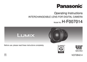Panasonic Lumix H-F007014 Mode D'emploi