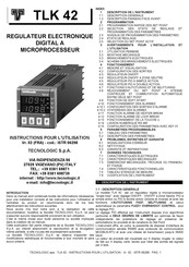 Tecnologic TLK 41 Instructions Pour L'utilisation