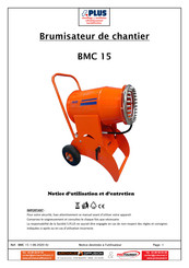 S. Plus BMC 15 Notice D'utilisation Et D'entretien