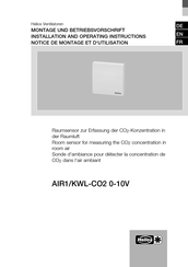Helios AIR1/KWL-CO2 0-10V Notice De Montage Et D'utilisation