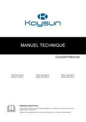 Kaysun KPCA-105 DVR13 Manuel Technique