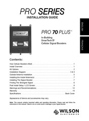 Wilson Electronics PRO 70PLUS Guide D'installation