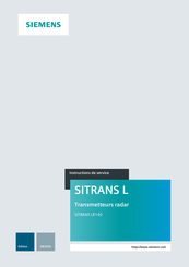 Siemens SITRANS LR140 Instructions De Service