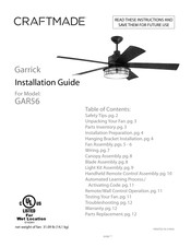 Craftmade Garrick Guide D'installation