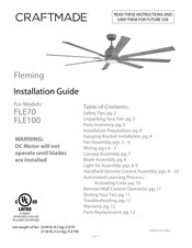 Craftmade FLE100 Guide D'installation