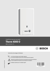 Bosch Therm 4000 O Instructions De Montage Et D'utilisation