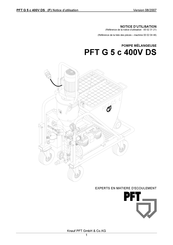 Knauf PFT G 5 c 400V DS Notice D'utilisation