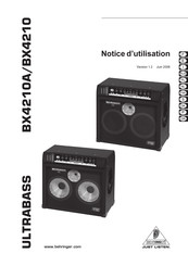 Behringer ULTRABASS BX4210A Notice D'utilisation