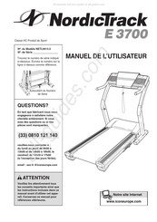 NordicTrack E 3700 Manuel De L'utilisateur