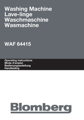 Blomberg WAF 64415 Mode D'emploi