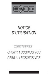 Esco CR66111BCS Notice D'utilisation