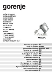 Gorenje M500DC Notice D'utilisation
