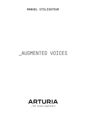 Arturia AUGMENTED VOICES Manuel Utilisateur