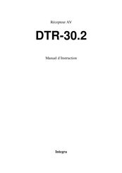 Integra DTR-30.2 Manuel D'instruction