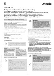 steute Ex STM 295 Instructions De Montage Et De Câblage