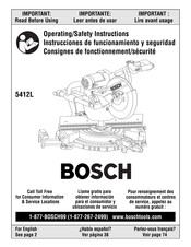 Bosch 5412L Consignes De Fonctionnement/Sécurité