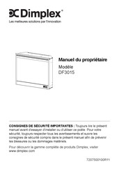 Dimplex DF3015 Manuel Du Propriétaire