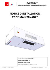 Caladair zehnder EVERSKY 1100 Notice D'installation Et De Maintenance