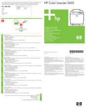 HP Color LaserJet 2605 Guide De Mise En Route