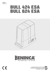 Beninca BULL 424 ESA Mode D'emploi