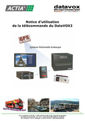 Actia DataVOX2 Notice D'utilisation