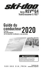 BRP ski-doo REV G4 Serie 2020 Guide Du Conducteur