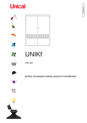 Unical UNIKf 400 Notice Technique D'installation Et D'entretien