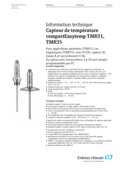 Endress+Hauser compactEasytemp TMR35 Information Technique