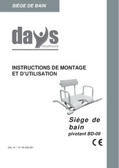 Days Healthcare BD-09 Instructions De Montage Et D'utilisation