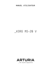 Arturia KORG MS-20 V Manuel Utilisateur