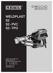 Leister WELDPLAST S2-PVC Mode D'emploi