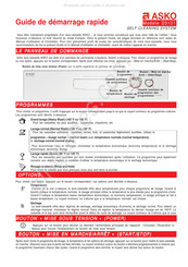 Asko D3121 Guide De Démarrage Rapide