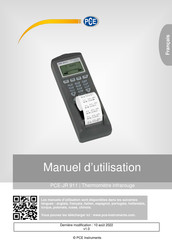 PCE Instruments PCE-JR 911 Manuel D'utilisation